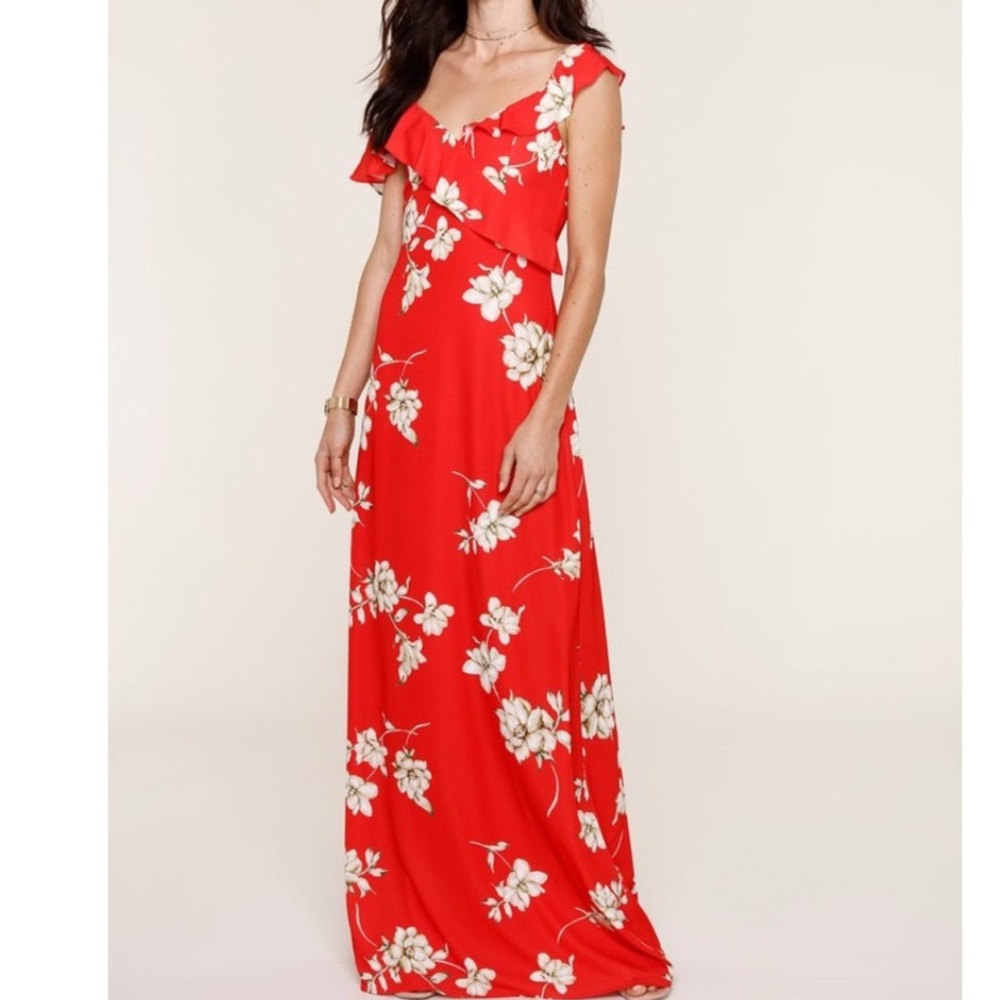 Heartloom Floral Red Maxi Dress